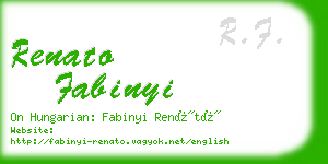 renato fabinyi business card